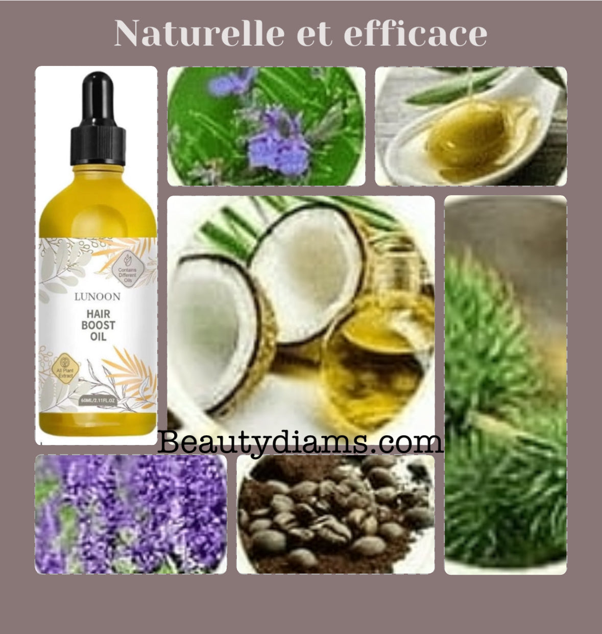 Huile fortifiante pour la pousse des cheveux, cils et toute croissance : Unisex
