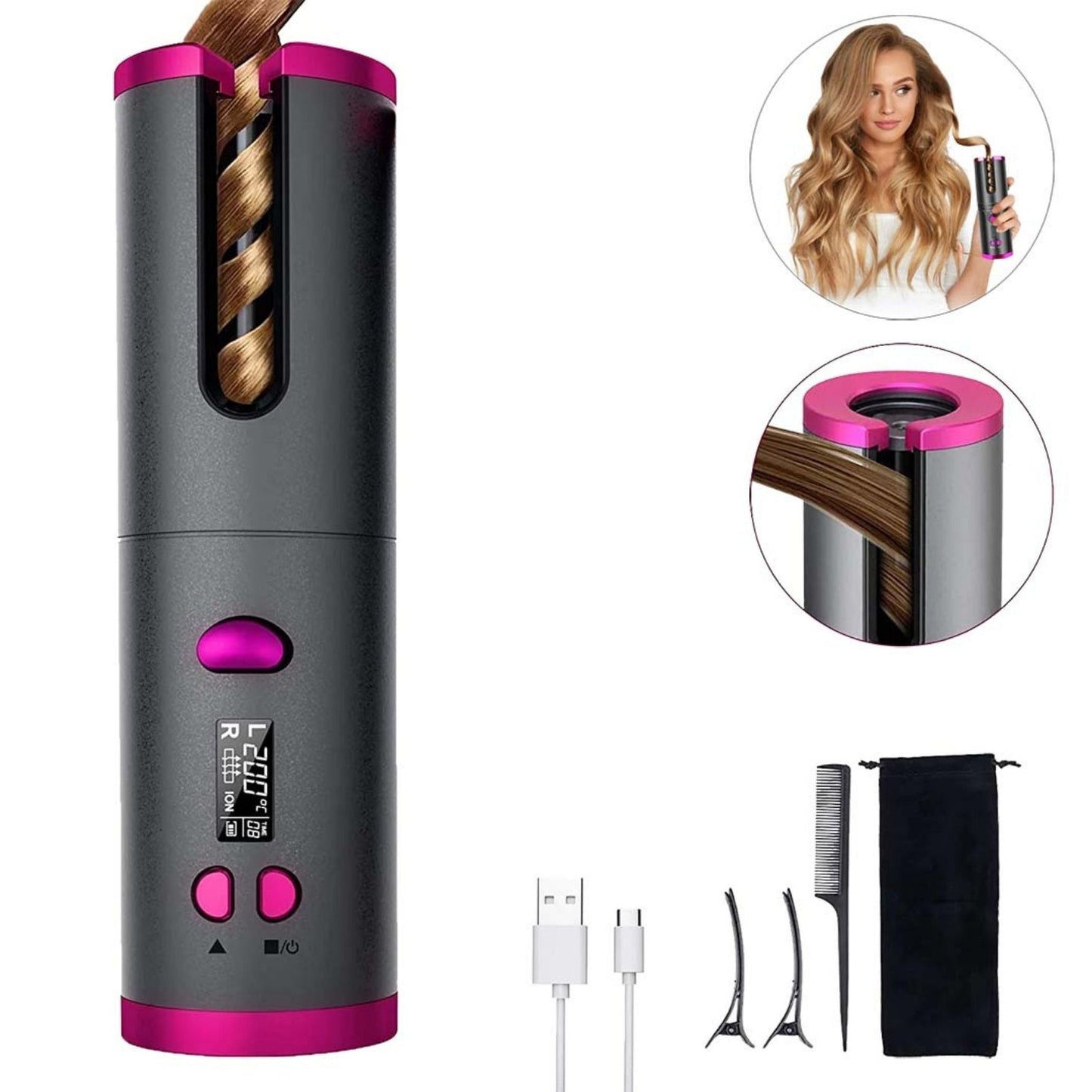 Fer à Boucler Automatique Sans Fil - Beauty Diams .com