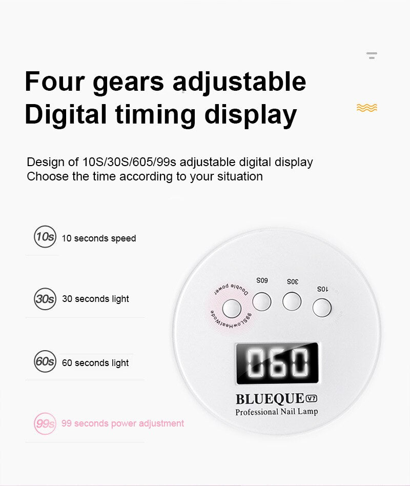 Appareil Professionnel sèche ongle UV/ LED lampe, avec senseur intelligent. Minuterie: 4 réglages - Beauty Diams .com