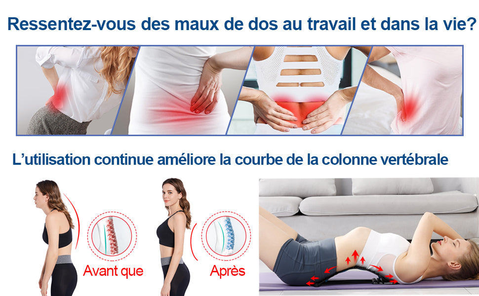 Civière, Planche de dos. Soulagez la douleur et améliorez la posture sans effort ! Unisex Pour hommes et femmes - Beauty Diams .com