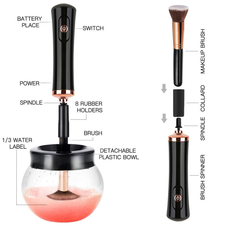 Nettoyeur Automatique pour Pinceaux de Maquillage - Beauty Diams .com