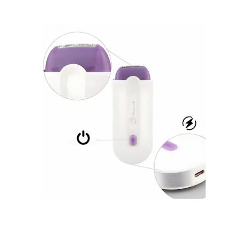 Appareil, avec recharge USB, rasage sans douleur visage et corps pour tous types de peaux