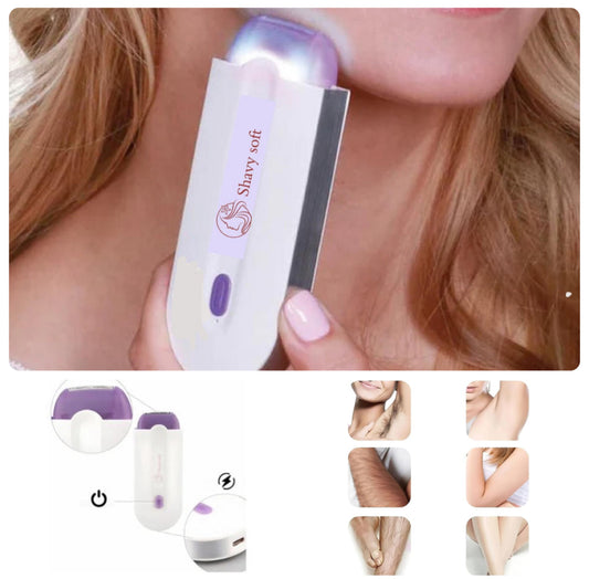 Appareil, avec recharge USB, rasage sans douleur visage et corps pour tous types de peaux
