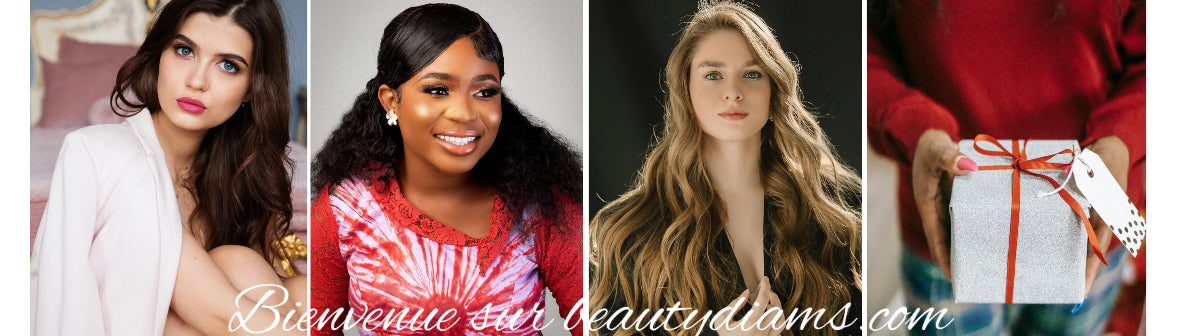 Quelque soit la couleur de leur peau, toutes les femmes sont belles. Beautiful women Afro and European and one person holding a gift